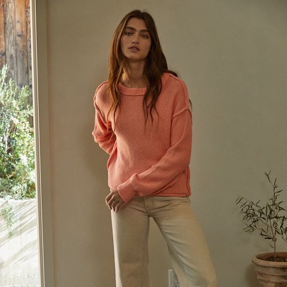 By Together | The Hailee Sweater in Salmon Pink | Small - Picture 2 of 7
